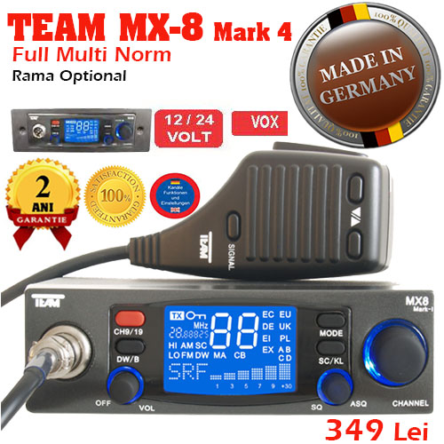 Statie radio CB MX-8 Mark 4 pentru autovehicule 27 Mhz.