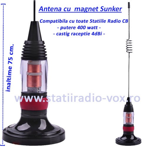 Antene Statii Radio CB Antena cu talpa Magnetica pentru toate Statie Radio CB