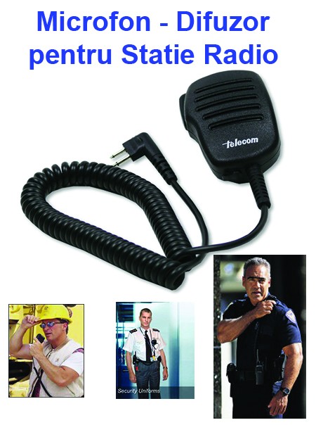 Accesoriu pentru statie radio portabila, microfon difuzor