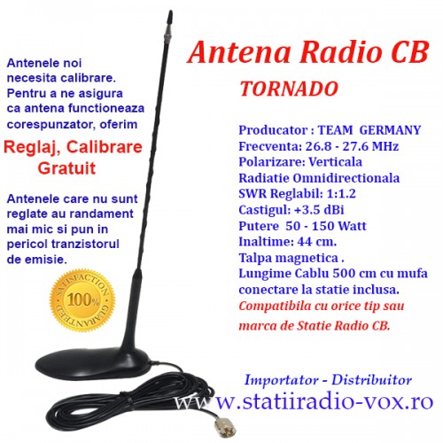 Antena statie radio auto Tornado
